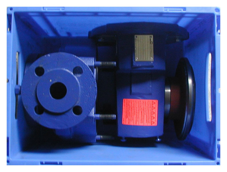 Replacement centrifugal pump with dismantled gland