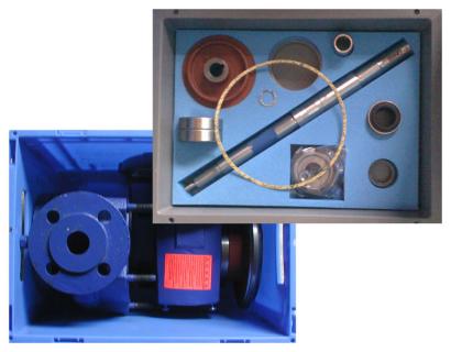 Replacement centrifugal pump with dismantled mechanical seal